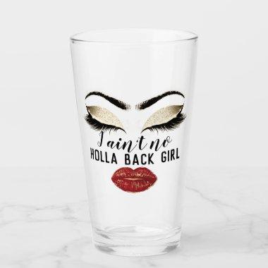 Custom Girly Power Rose Kiss Eyelash Makeup Glass