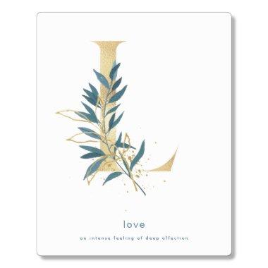 Custom Gold Foil Monogram Botanical Fun Fact Lemonade Drink Mix
