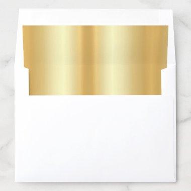 Custom Gold Look Elegant Blank Template Envelope Liner