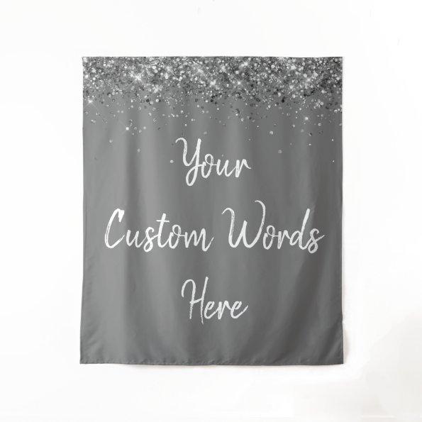 Custom Gray Backdrop Birthday Photo Booth Grey