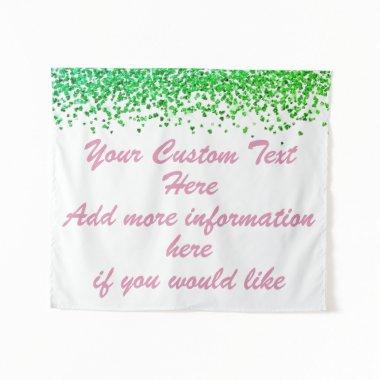 Custom Green Backdrop Anniversary Party Photo Prop