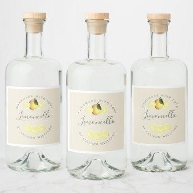 Custom Homemade Antique White Limoncello Label