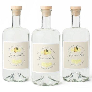 Custom Homemade Antique White Limoncello Label