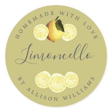 Custom Homemade Limoncello Label