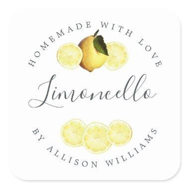 Custom Homemade Limoncello Label