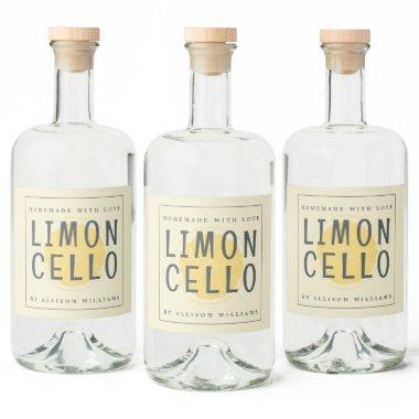 Custom Homemade Limoncello Label