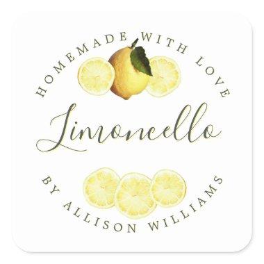 Custom Homemade Limoncello Label