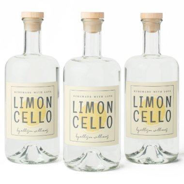 Custom Homemade Limoncello Label