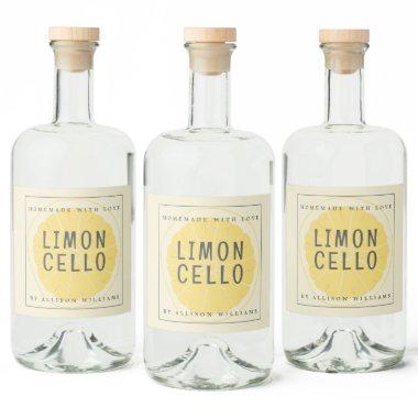 Custom Homemade Limoncello Label