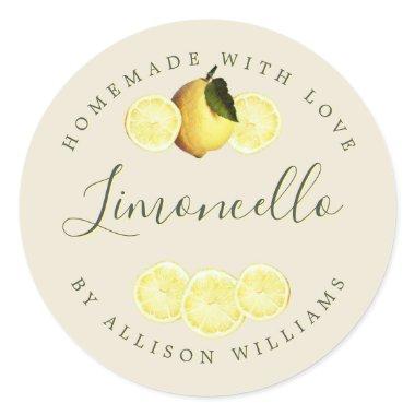 Custom Homemade Limoncello Label