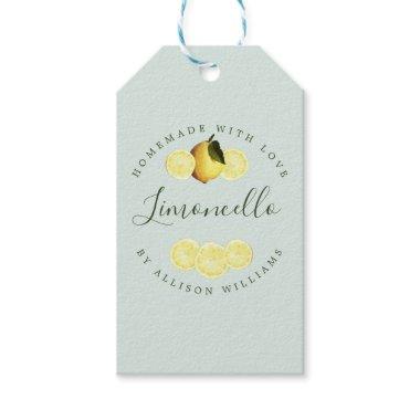 Custom Homemade Limoncello Mint Green Gift Tags