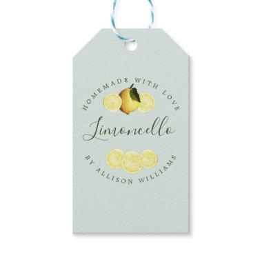 Custom Homemade Limoncello Mint Green Gift Tags