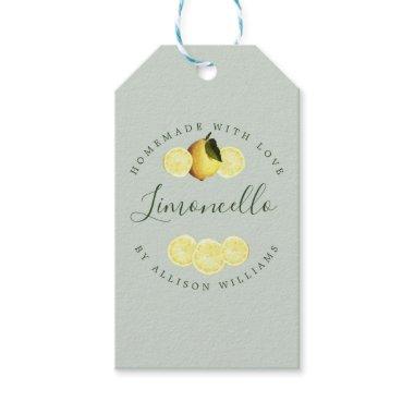 Custom Homemade Limoncello Pastel Green Gift Tags