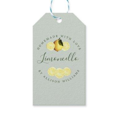 Custom Homemade Limoncello Pastel Green Gift Tags