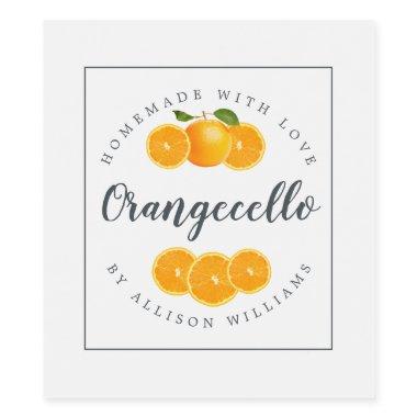 Custom Homemade Orangecello Label