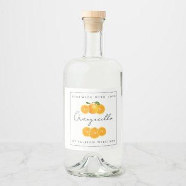 Custom Homemade Orangecello Label