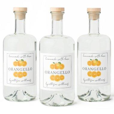 Custom Homemade Orangecello Label