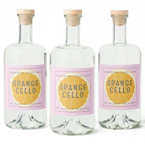 Custom Homemade Orangecello Label