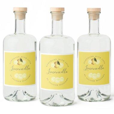 Custom Homemade Yellow Limoncello Label