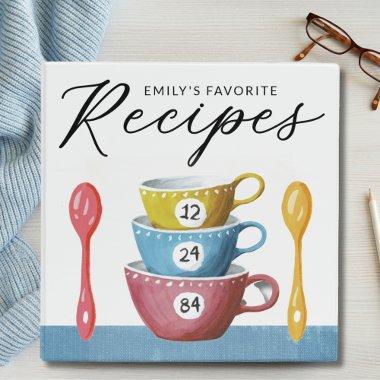 Custom Kitchen Measuring Cups Recipe Cookbook 3 Ring Binder