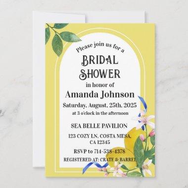 Custom Lemon Blossom Bridal Shower Invitations