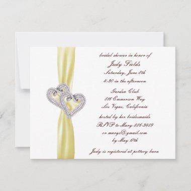 Custom Lemon Hearts Bridal Shower Invitations