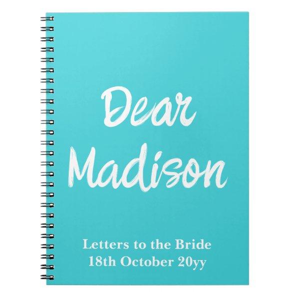 Custom Letters to the Bride Hen Do  Notebook