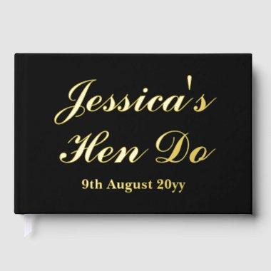 Custom Letters to the Bride Hen Do Trip Weekend Foil Guest Book