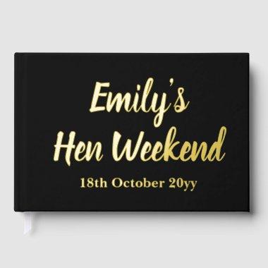 Custom Letters to the Bride Hen Do Weekend Trip Foil Guest Book