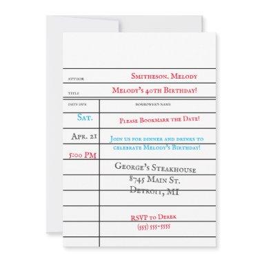 Custom Library Checkout  Birthday Party