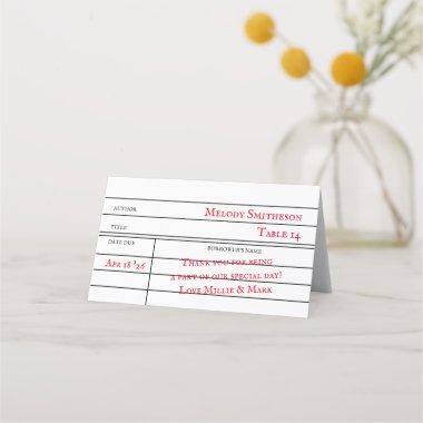 Custom Library Checkout Invitations Table Seating Invitations