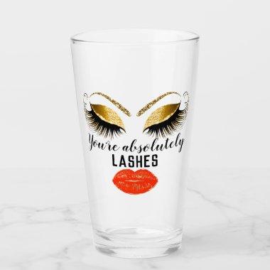 Custom Makeup Artist Eyelash Red Kiss Girly Coral Glass