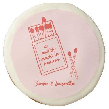 Custom Match Made in Heaven Engagement Party Favor Sugar Cookie