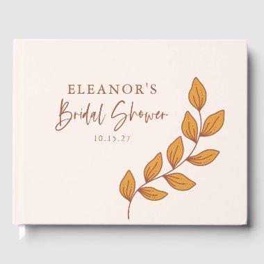 Custom Minimalist Botanical Nature  Guest Book