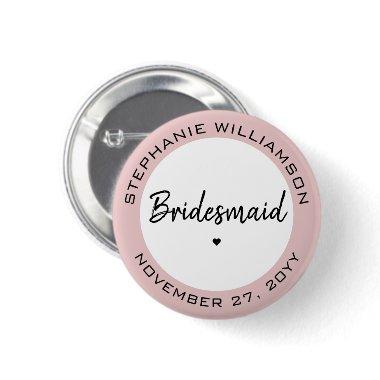 Custom Minimalist Bridesmaid Personalized Gift Button