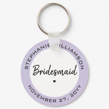 Custom Minimalist Bridesmaid Personalized Gift Keychain