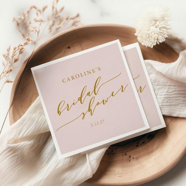 Custom Minimalist Elegant Pink  Napkins
