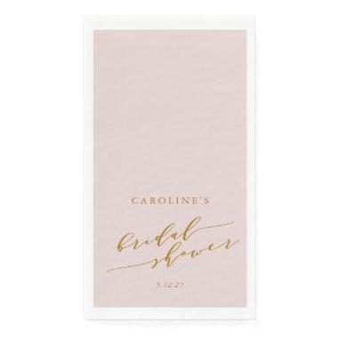 Custom Minimalist Elegant Pink  Paper Guest Towels