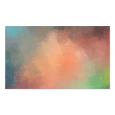 Custom Modern Abstract Blank Template Elegant Rectangular Sticker