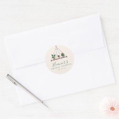 Custom Modern Boho Plants  Classic Round Sticker