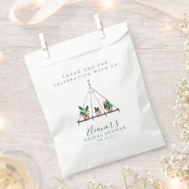 Custom Modern Boho Plants Bridal Shower Welcome Favor Bag