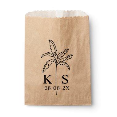 Custom Monogram Wedding Logo Favor Bag