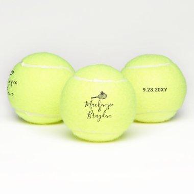 Custom Names Personalized Special Date Tennis Balls