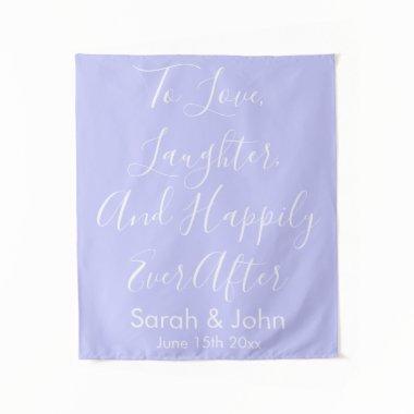 Custom Periwinkle Purple Wedding Rustic Reception Tapestry