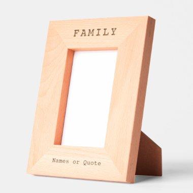 Custom Personalized Text Engraved Vertical Picture