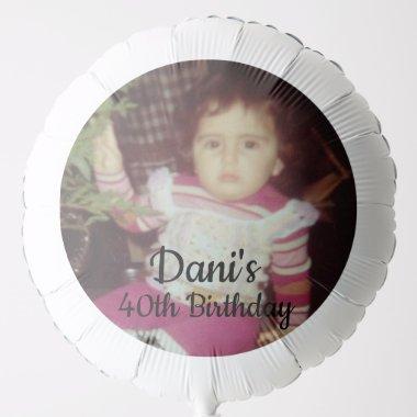 Custom Photo Birthday Balloon