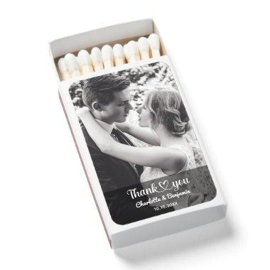 Custom Photo Personalized Stylish Romantic Wedding Matchboxes