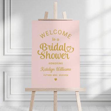 Custom Pink Gold Wedding  Welcome Foam Board