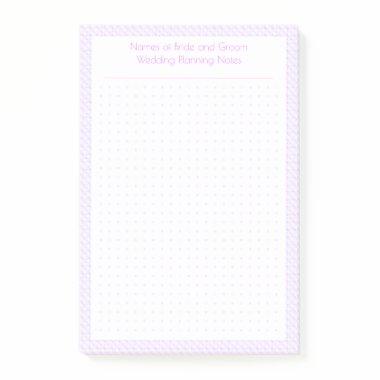 Custom Pretty Purple Dot Grid Wedding Plan Planner Post-it Notes