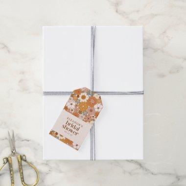 Custom Retro Terracotta Boho Floral  Gift Tags